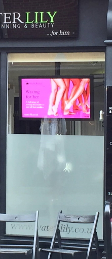 high brightness window display